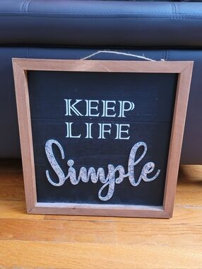 KEEP LIFE SIMPLE Wooden Wall Sign